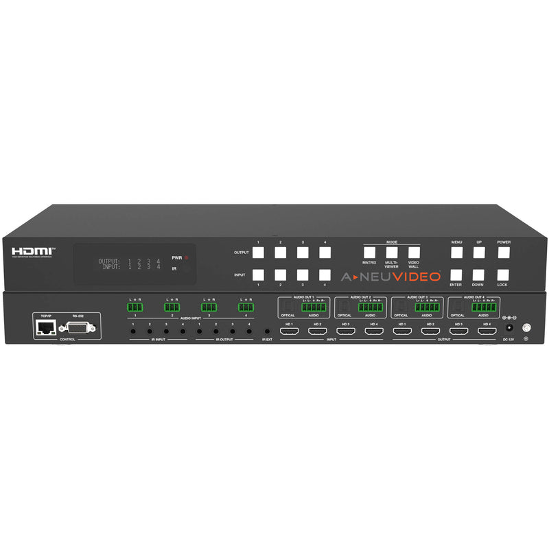 A-Neuvideo 4x4 UHD 4K60 HDR Multiviewer Seamless Video Switcher