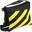 Impact Filled Saddle Sandbag (20 lb, Caution Striped, Set of 2)