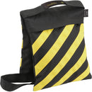 Impact Filled Saddle Sandbag (25 lb, Caution Striped, Set of 4)