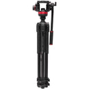 Manfrotto 3-Section Aluminum Video Tripod Kit with Fluid Head