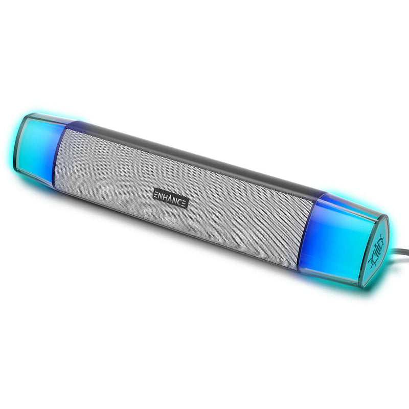 Enhance Theorem 3 12W Computer Soundbar Speaker (White)
