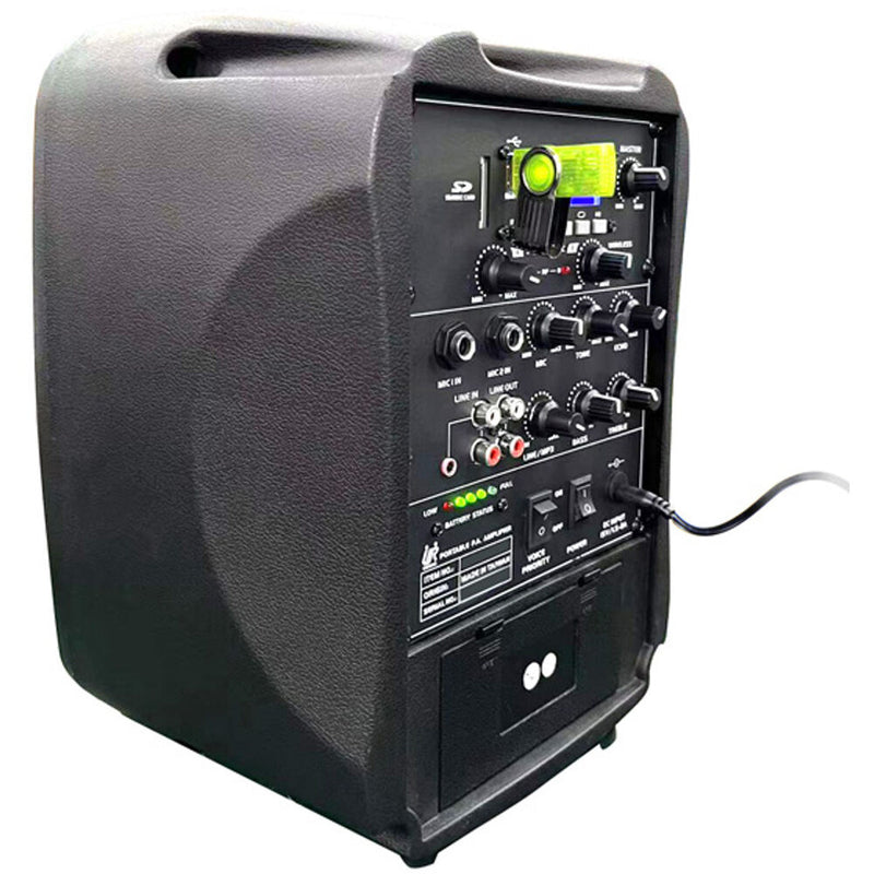 HamiltonBuhl VENU Mini PA System with Media Player, Bluetooth, and 2 Wireless Handheld Mics