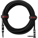 Gator Backline Series 1/4" Straight to 1/4" Right Angle Instrument Cable (Black, 20')
