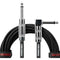 Gator Backline Series 1/4" Straight to 1/4" Right Angle Instrument Cable (Black, 20')