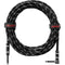Gator Backline Series 1/4" Straight to 1/4" Right Angle Instrument Cable (Black/Gray, 20')
