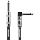 Gator Backline Series 1/4" Straight to 1/4" Right Angle Instrument Cable (Black/Gray, 20')