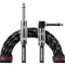 Gator Backline Series 1/4" Straight to 1/4" Right Angle Instrument Cable (Black/Gray, 20')