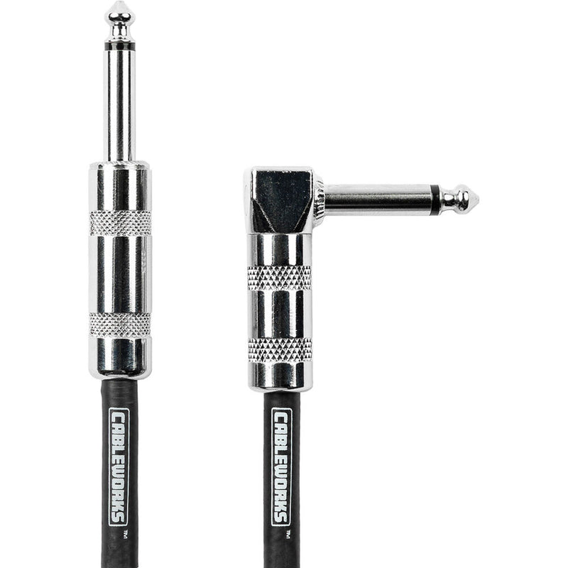 Gator Backline Series 1/4" Straight to 1/4" Right Angle Instrument Cable (Brown/Yellow, 20')