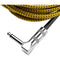 Gator Backline Series 1/4" Straight to 1/4" Right Angle Instrument Cable (Brown/Yellow, 20')