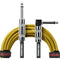 Gator Backline Series 1/4" Straight to 1/4" Right Angle Instrument Cable (Brown/Yellow, 20')