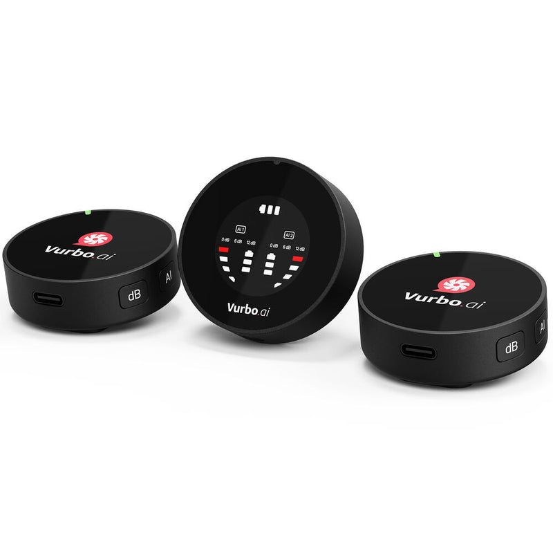 IPEVO AI Duo 2-Person Wireless Microphone System with Vurbo.ai Advanced-10Hr AI Software