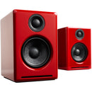 Audioengine A2+ Next Gen Wireless Bluetooth Speaker System (Hi-Gloss Red, Pair)