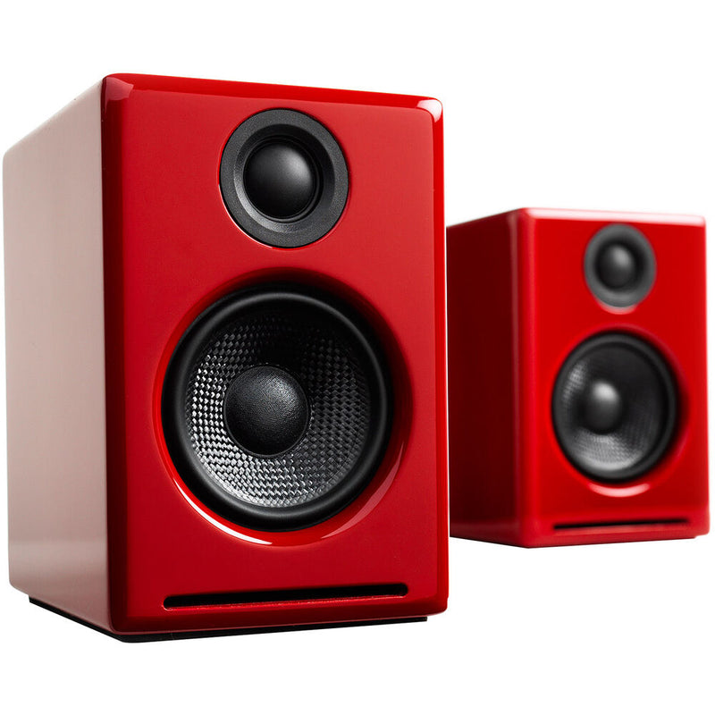 Audioengine A2+ Next Gen Wireless Bluetooth Speaker System (Hi-Gloss Red, Pair)