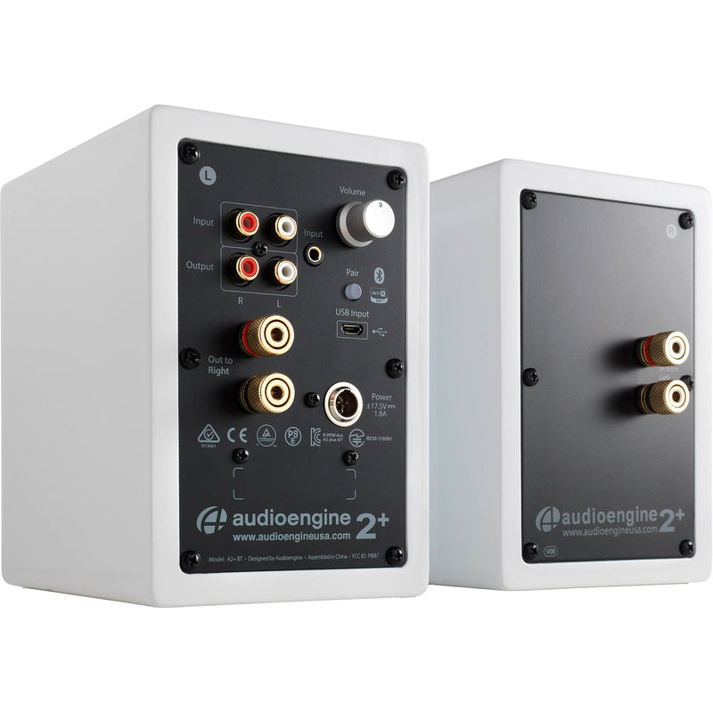 Audioengine A2+ Next Gen Wireless Bluetooth Speaker System (Hi-Gloss Piano White, Pair)