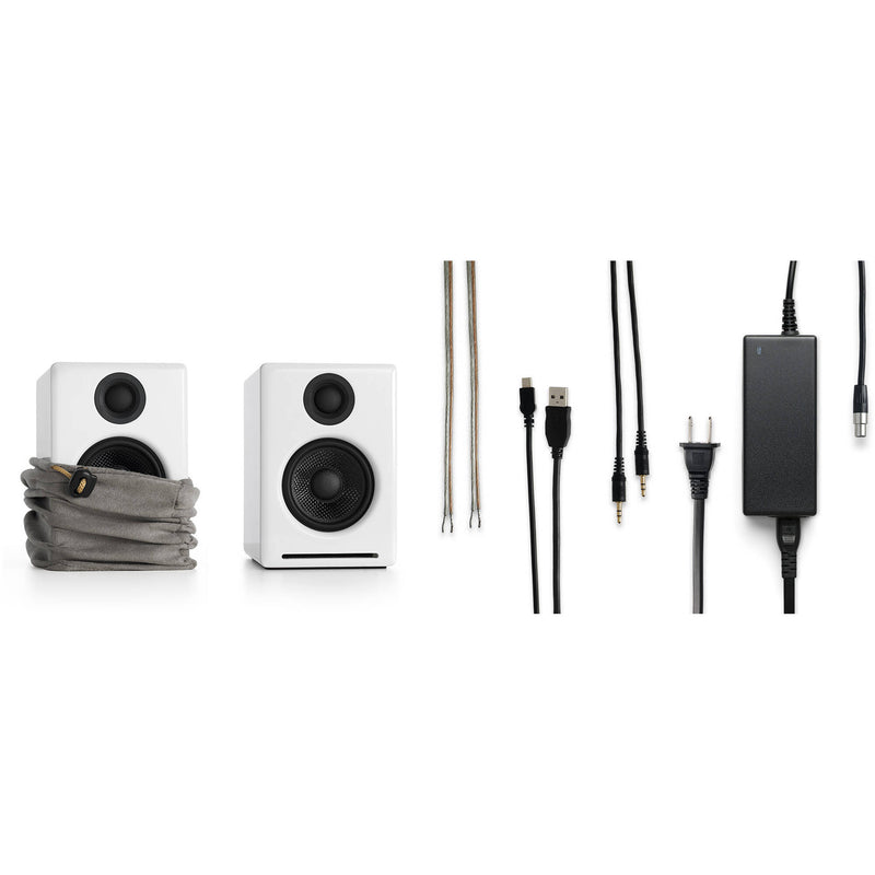 Audioengine A2+ Next Gen Wireless Bluetooth Speaker System (Hi-Gloss Piano White, Pair)