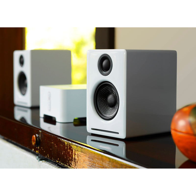 Audioengine A2+ Next Gen Wireless Bluetooth Speaker System (Hi-Gloss Piano White, Pair)
