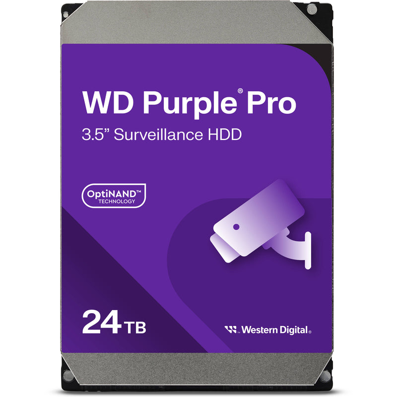WD 24TB Purple Pro 7200 rpm SATA III 3.5" Internal Surveillance Hard Drive (Retail)