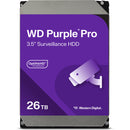 WD 26TB Purple Pro 7200 rpm SATA III 3.5" Internal Surveillance Hard Drive (Retail, 4-Pack)