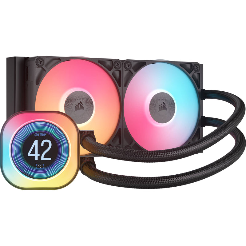 CORSAIR iCUE LINK TITAN RX LCD 240mm AIO Liquid CPU Cooler (Black)