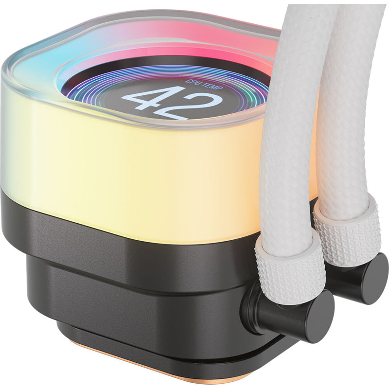 CORSAIR iCUE LINK TITAN RX LCD 240mm AIO Liquid CPU Cooler (White)