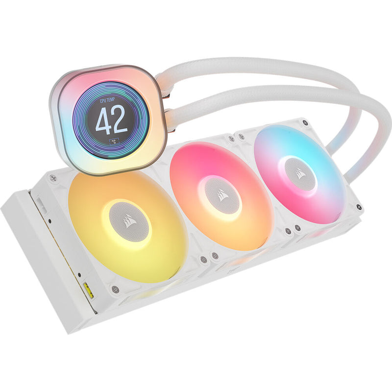 CORSAIR iCUE LINK TITAN RX LCD 360mm AIO Liquid CPU Cooler (White)