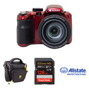 Kodak PIXPRO AZ425 Digital Camera with Basic Bundle (Red)