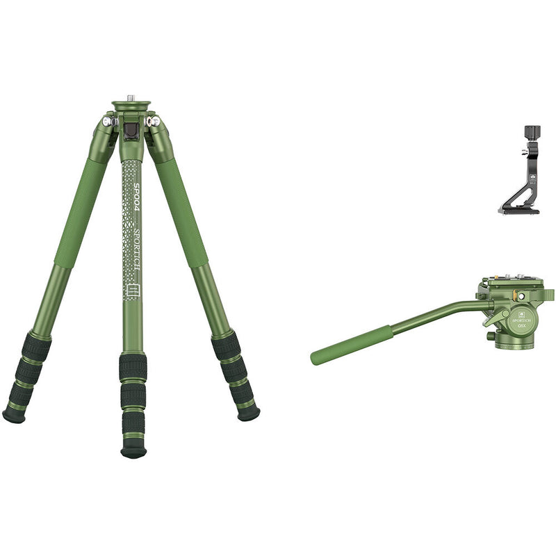 Sportich by Sirui SP004+G5X 4-Section Aluminum-Alloy Tripod