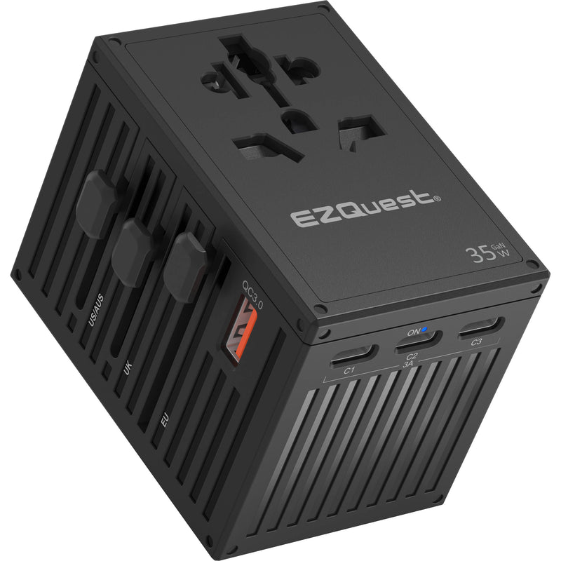EZQuest WorldTravel 35W GaN 5-Port Wall Charger (Black)