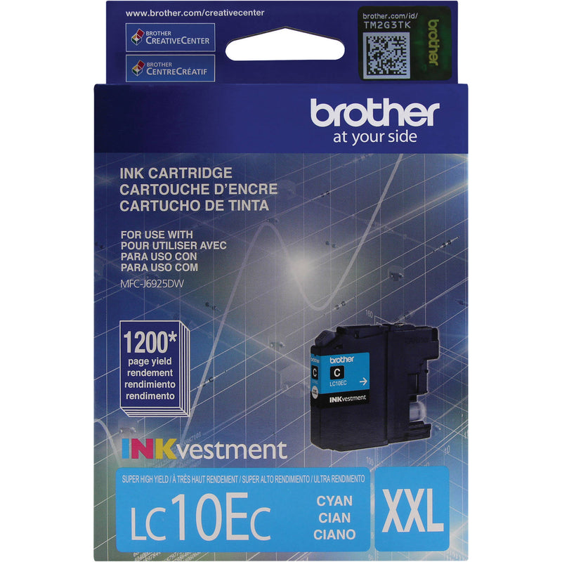 Brother LC10ECEXP INKvestment Super High-Yield Cyan Ink Cartridge (Expired)