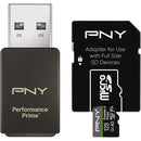 PNY 128GB Premier-X Prime UHS-I microSDXC Memory Card Kit