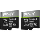 PNY 128GB Premier-X Prime UHS-I microSDXC Memory Card Kit