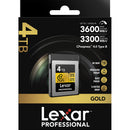 Lexar 4TB Professional GOLD CFexpress 4.0 Type B Memory Card