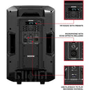ION Audio Trouper 300 Battery Powered Portable Speaker System with Lights and Wired Mic