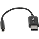 Rocstor USB-A to 3.5mm Audio Adapter (Black)