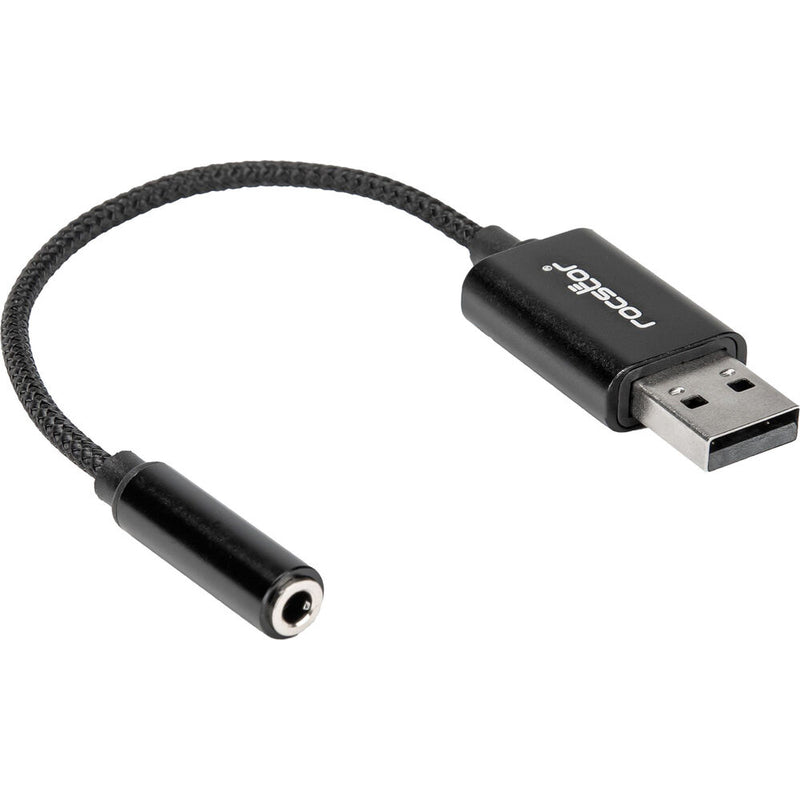 Rocstor USB-A to 3.5mm Audio Adapter (Black)