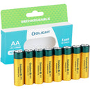 Olight AA NiMH Rechargeable Batteries (8-Pack, 2100mAh)