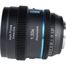 Sirui 20mm T1.8 1.33x S35 AF Anamorphic Lens (Nikon Z, Blue Flares)