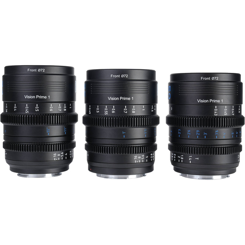 Sirui VP-1 Vision Prime T1.4 Full-Frame Cine 3-Lens Kit (Multi-Mount, Black)