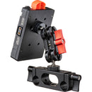 Dynacore Tiny Series V-Mount Battery Plate with 15mm Rod Swivel Mount