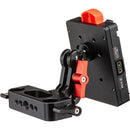 Dynacore Tiny Series V-Mount Battery Plate with 15mm Rod Swivel Mount