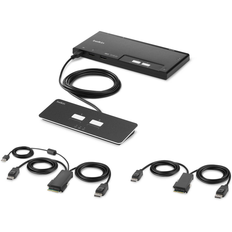 Belkin 2-Port Dual-Head DP Modular Secure KVM Switch PP4.0 with Remote