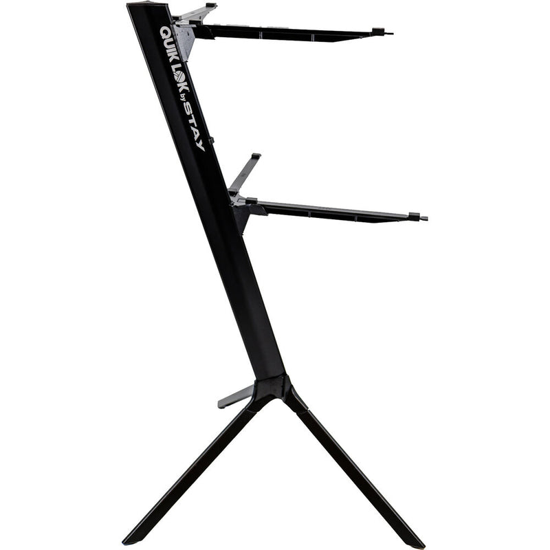 QuikLok Slim Keyboard Stand for 61-Key Keyboards (2 Tier, Black)