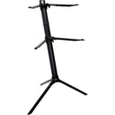 QuikLok Slim Keyboard Stand for 61-Key Keyboards (2 Tier, Black)