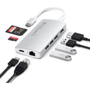Satechi USB-C Multi-Port Adapter 4K with Ethernet V2 (Silver)
