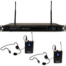 VocoPro UDX-Dual-Bodypack Digital Wireless Microphone System with Two Headset Mics (900 MHz)