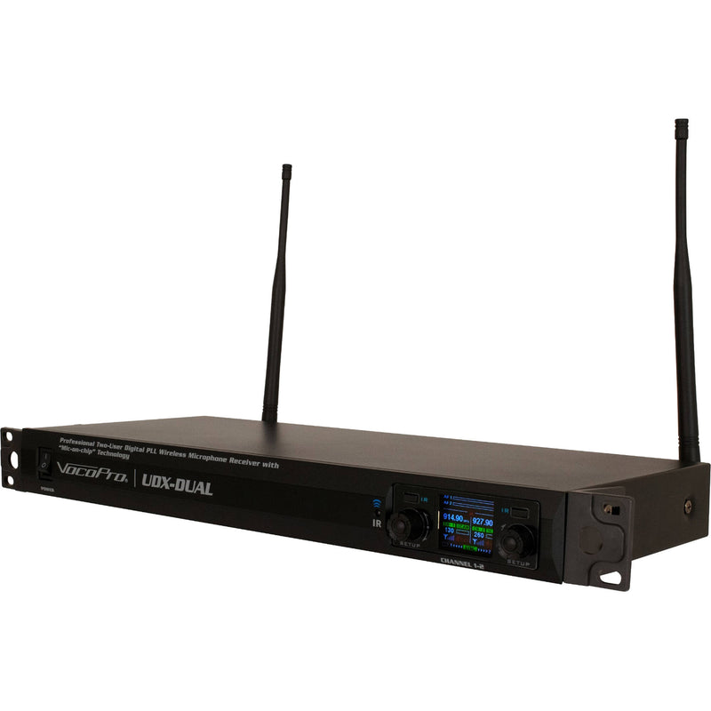 VocoPro UDX-Dual-Handheld Digital Wireless Microphone System Two Handheld Mics (900 MHz)
