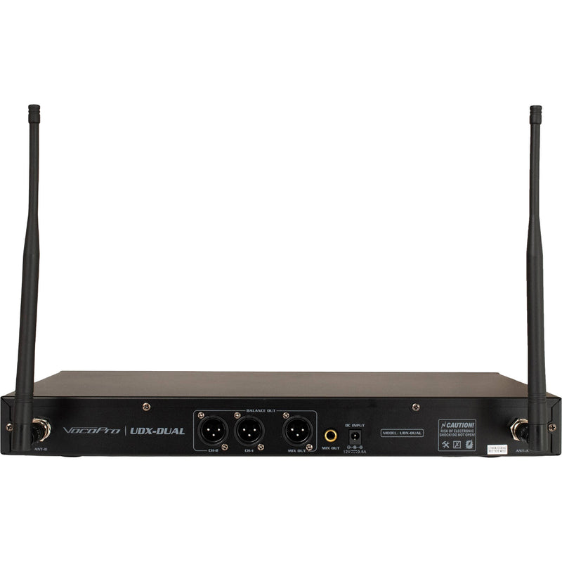 VocoPro UDX-Dual-Handheld Digital Wireless Microphone System Two Handheld Mics (900 MHz)