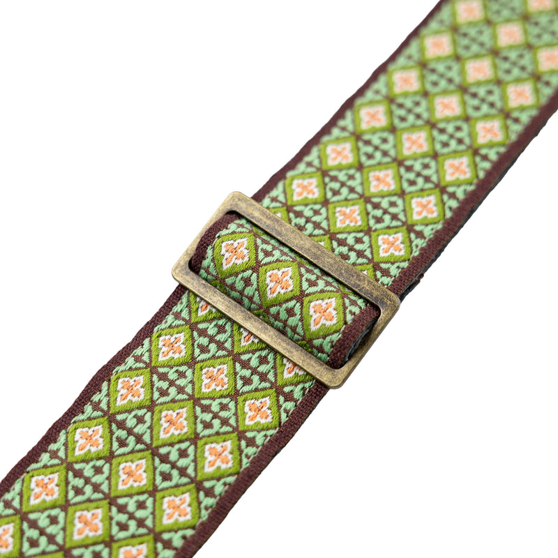 Levy's Vintage Hootenanny 2" Jacquard Guitar Strap (Mosaic Green)