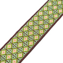 Levy's Vintage Hootenanny 2" Jacquard Guitar Strap (Mosaic Green)