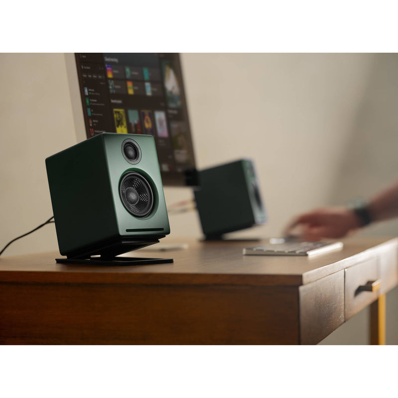 Audioengine A2+ Next Gen Wireless Bluetooth Speaker System (Matte Green, Pair)